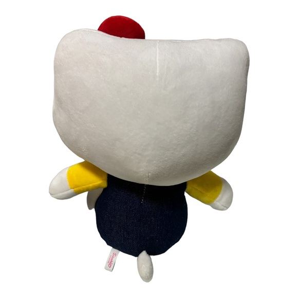 BNWT Sanrio Hello Kitty Denim Sitting Plush Stuffed Toy 9.8"(25cm) Red Ribbon - Picture 6 of 8